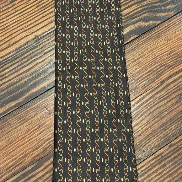 Brioni Hand Sewn 100% Silk Made In Italy Infinity Geometric Mens Neck Tie